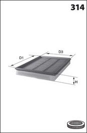 LUCAS FILTERS Воздушный фильтр LFAF276